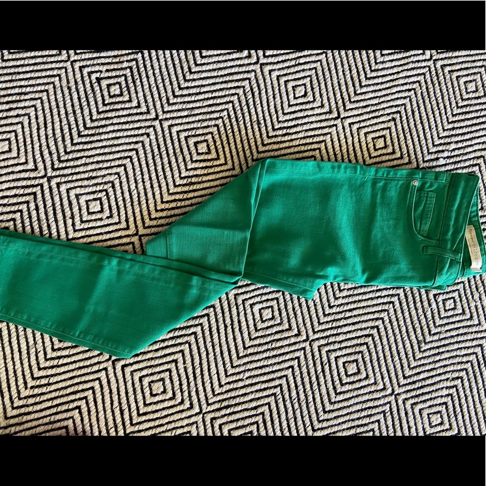 Emerald or Kelly green Anthropologie jeans